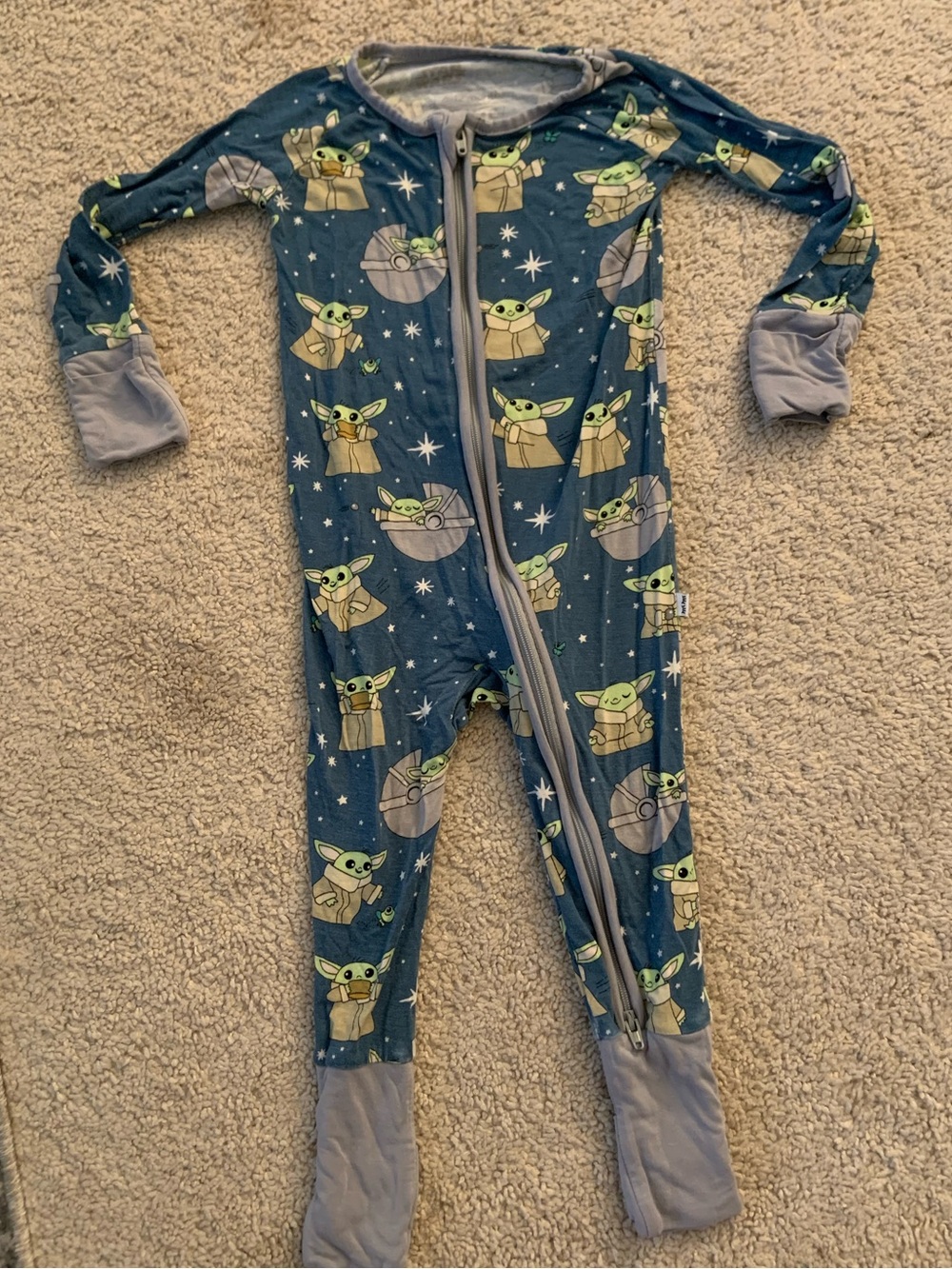 Little Sleepies Disney Grogu Zippy Pajamas 6-12 Months